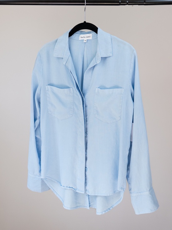 Bella Dahl Tops - Bella Dahl Light Blue Button Up Shirt Soft Tencel | Size XS | NWT